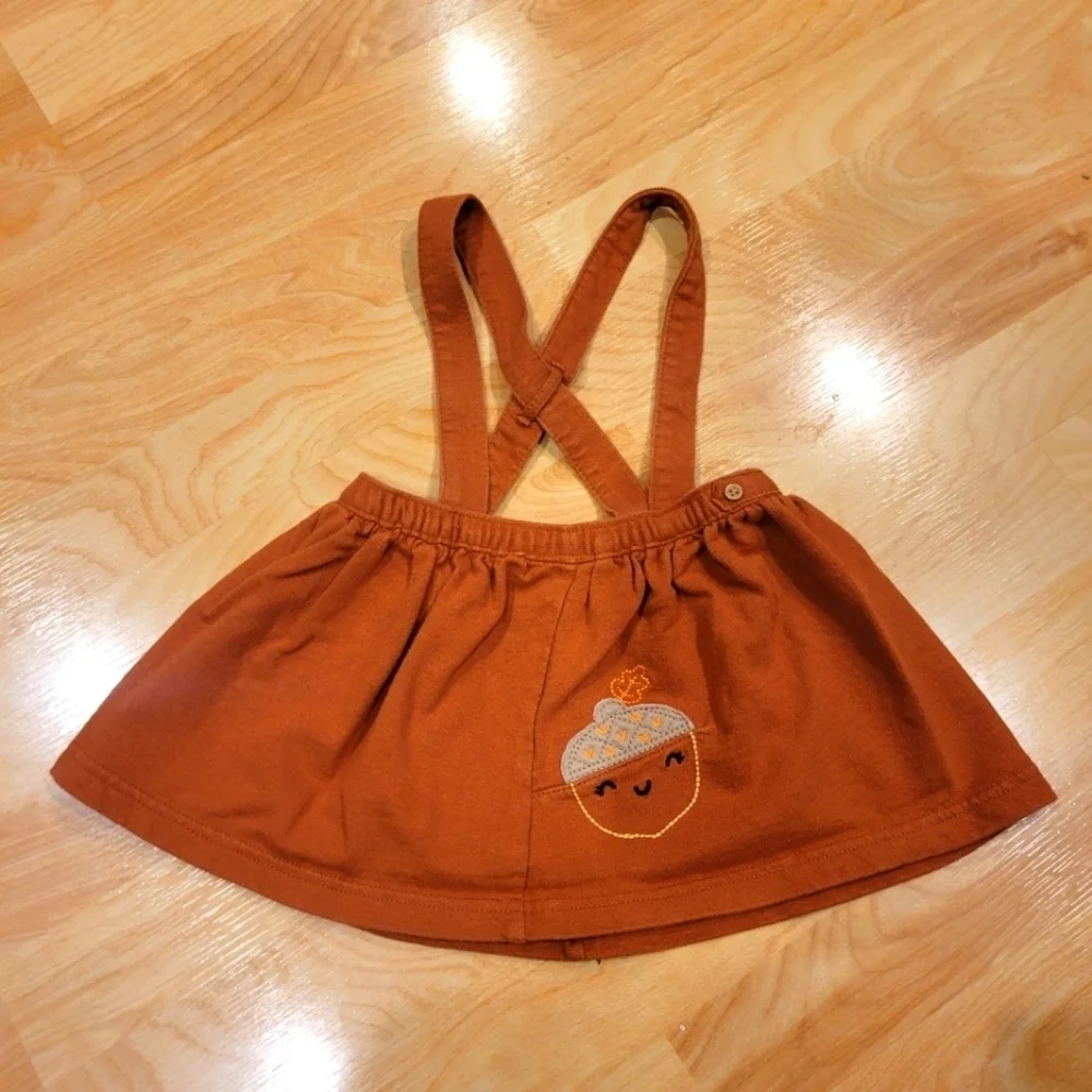 Baby Fall Acorn Overall Skirt Size 18 Months